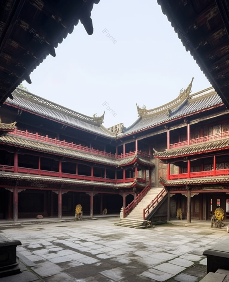 传统旅游景点亭台楼阁楼梯建筑背景,高清,摄影图,摄影图片,图片大全,摄影图免费下载